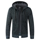 Fleece-Lined Knit Hoodie for Men Azzoria