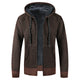 Fleece-Lined Knit Hoodie for Men Azzoria