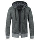 Fleece-Lined Knit Hoodie for Men Azzoria