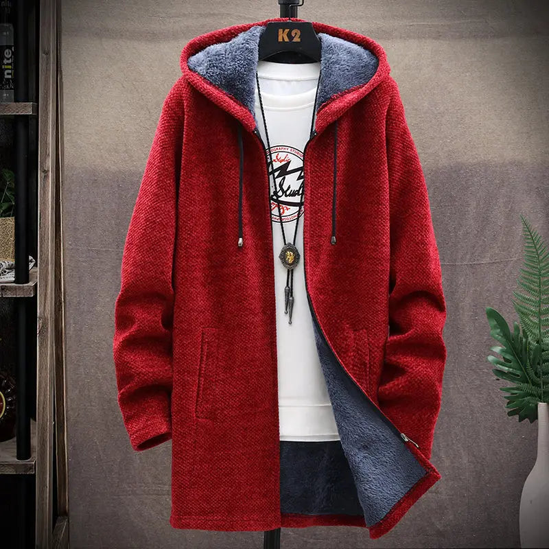 Fleece-Lined Street Hoodie for Men Azzoria