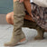 Folded Shaft Knee-High Boots for Women Azzoria