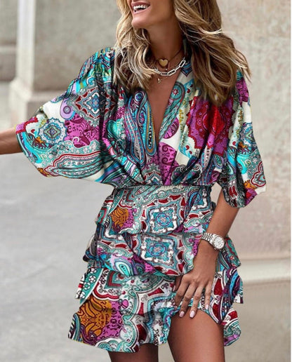 Solivara - Rochie de vară multicoloră