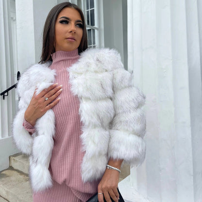Zelya – Chaqueta de piel sintética suave