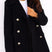 Gold Button Long Coat for Women Azzoria