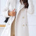 Gold Button Long Coat for Women Azzoria