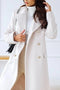 Manteau long pour femmes avec bouton doré