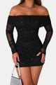 Grace – Sparkle Off-Shoulder Mesh Mini Dress - Image 8