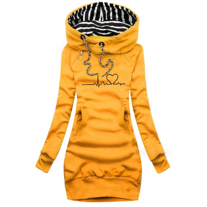 Linette – Sweat à capuche long chaud pour femme