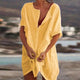 Women Linen Midi Shirt Dress Flowy - Image 4