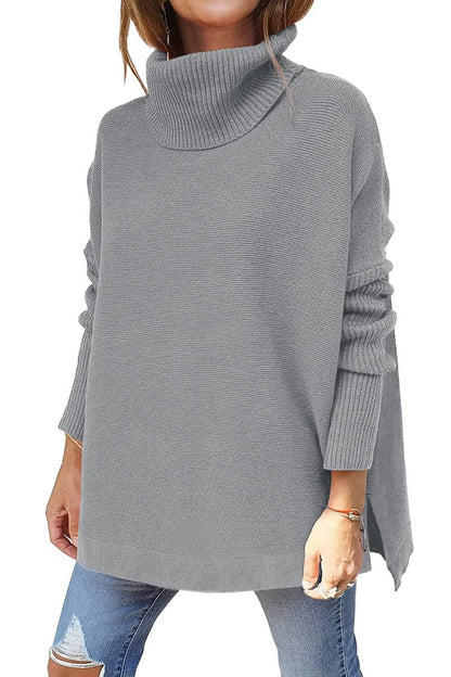 Lioré – Pull à col roulé pour femme, coupe décontractée