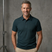 Men's Ribbed Knit Polo Shirt Short Sleeve Textured