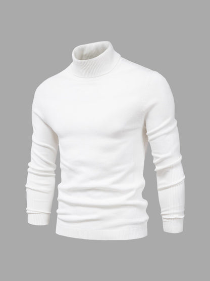 Nathan – Pull à col roulé pour homme avec manches longues et design intemporel