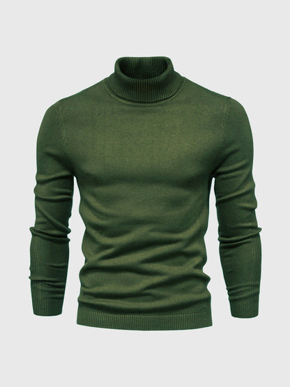 Nathan – Pull à col roulé pour homme avec manches longues et design intemporel