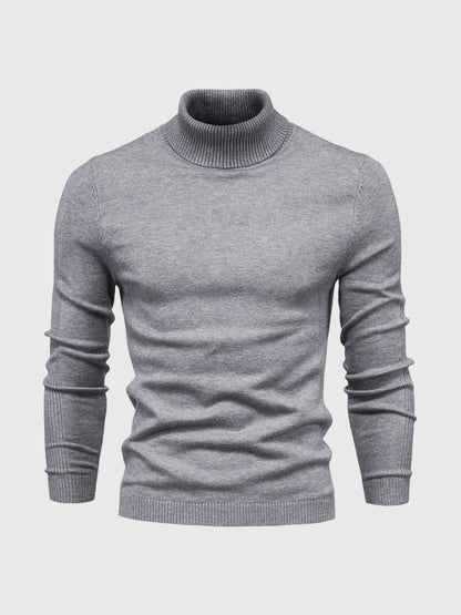 Nathan – Pull à col roulé pour homme avec manches longues et design intemporel