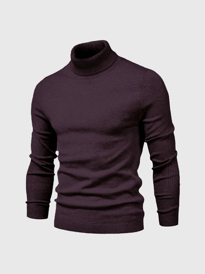 Nathan – Pull à col roulé pour homme avec manches longues et design intemporel