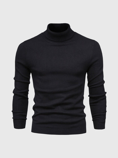 Nathan – Pull à col roulé pour homme avec manches longues et design intemporel