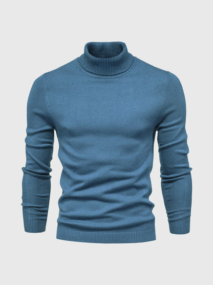 Nathan – Pull à col roulé pour homme avec manches longues et design intemporel