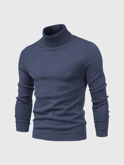 Nathan – Pull à col roulé pour homme avec manches longues et design intemporel