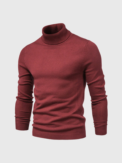 Nathan – Pull à col roulé pour homme avec manches longues et design intemporel