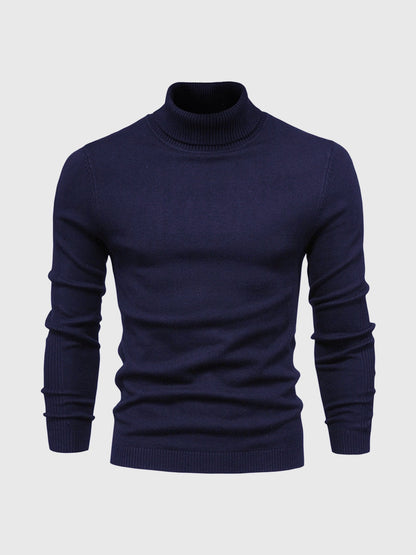Nathan – Pull à col roulé pour homme avec manches longues et design intemporel