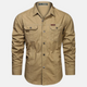 Men's Long Sleeve Button-Up Shirt Chest Pockets - Image 4