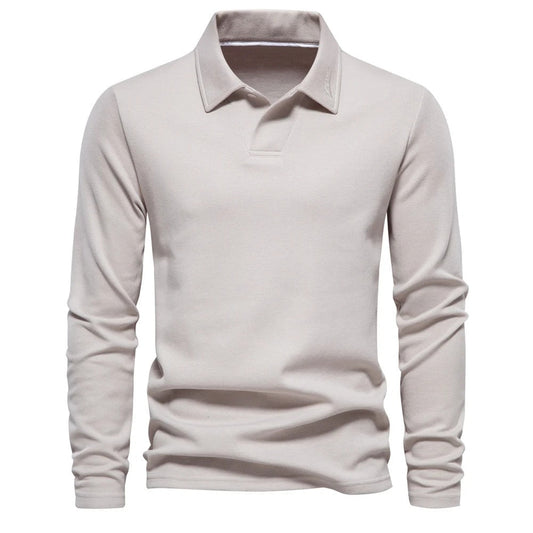 Dorian – Polo à manches longues pour homme avec col classique