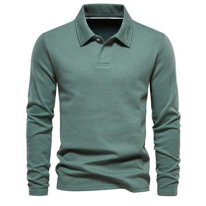 Dorian – Polo à manches longues pour homme avec col classique