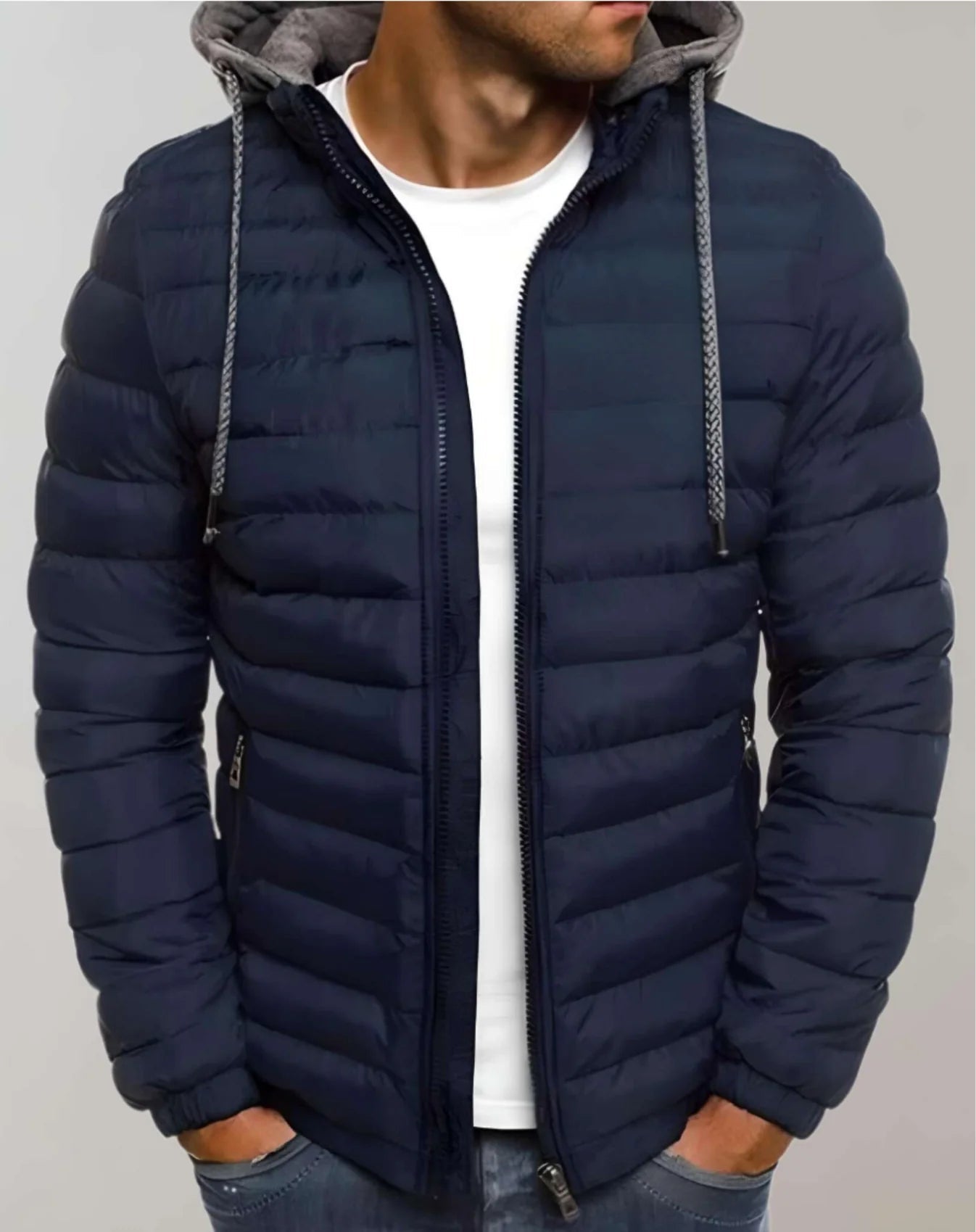 Corven – Men’s Mid-Season Jacket with Hood and Light Lining