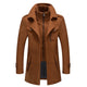 Mitchell – Manteau long pour homme avec doublure thermique et col coupe-vent