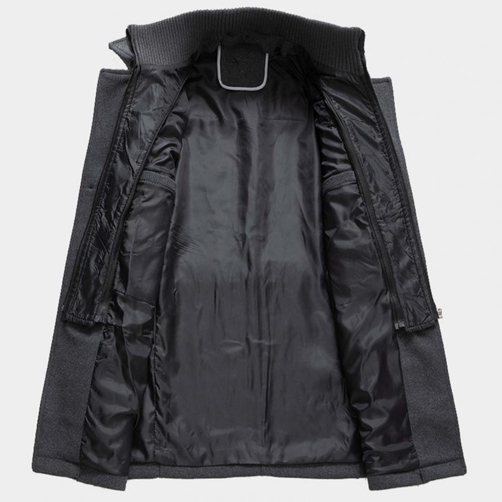 Mitchell – Manteau long pour homme avec doublure thermique et col coupe-vent