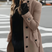 Manteau long pour femme à col montant et ceinture nouée