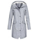 Hooded Long Rain Jacket for Women Azzoria