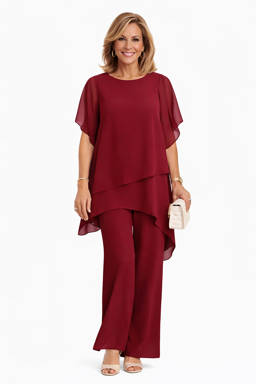 Tiffan - Elegant Two Piece Wide Leg Set