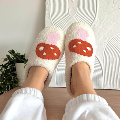 Maerla – Chaussons en peluche pour femmes en forme de cœur