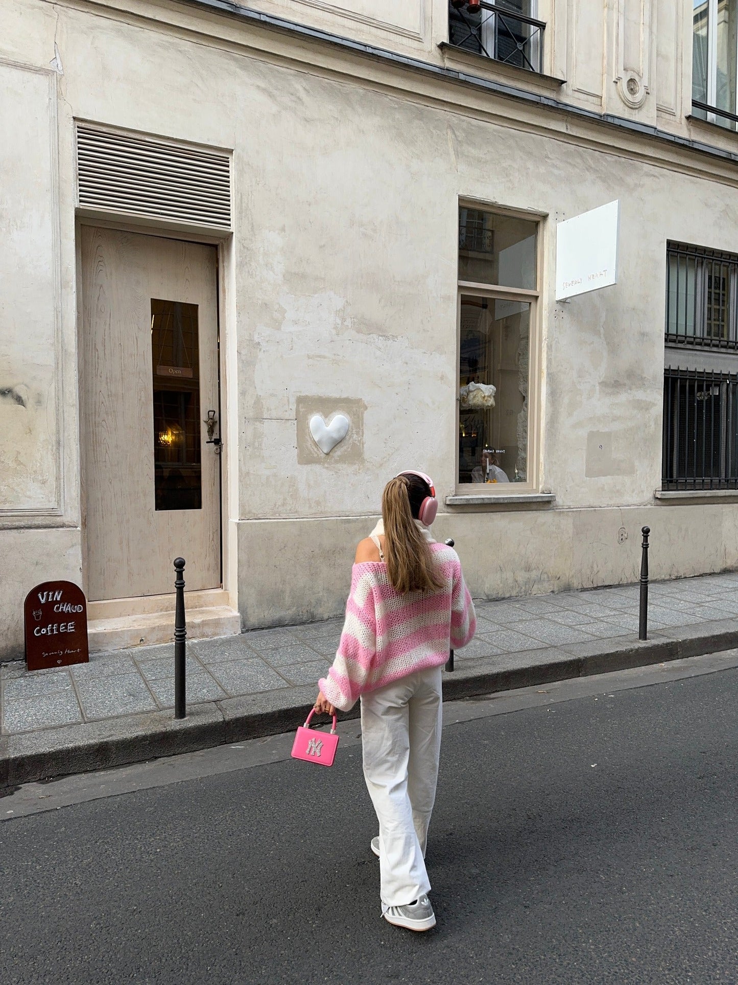 Sorella – Pulover tricotat larg cu dungi pentru femei