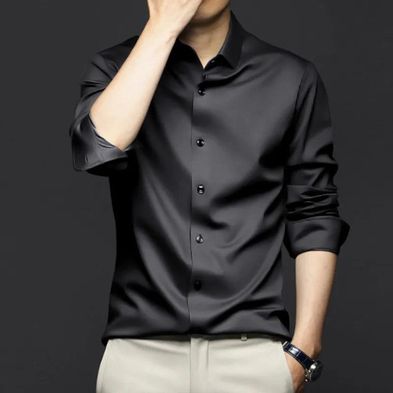 Valerio - Chemise d'affaires formelle en soie