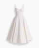 Women Fit and Flare Spaghetti Strap V-Neck Midi Dress - Image 10