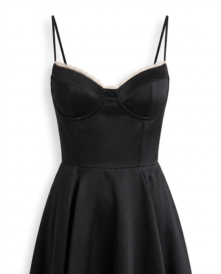 Women Fit and Flare Spaghetti Strap V-Neck Midi Dress - Image 6