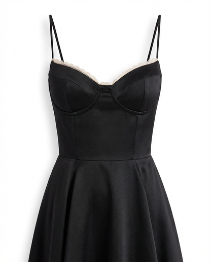 Women Fit and Flare Spaghetti Strap V-Neck Midi Dress - Image 6
