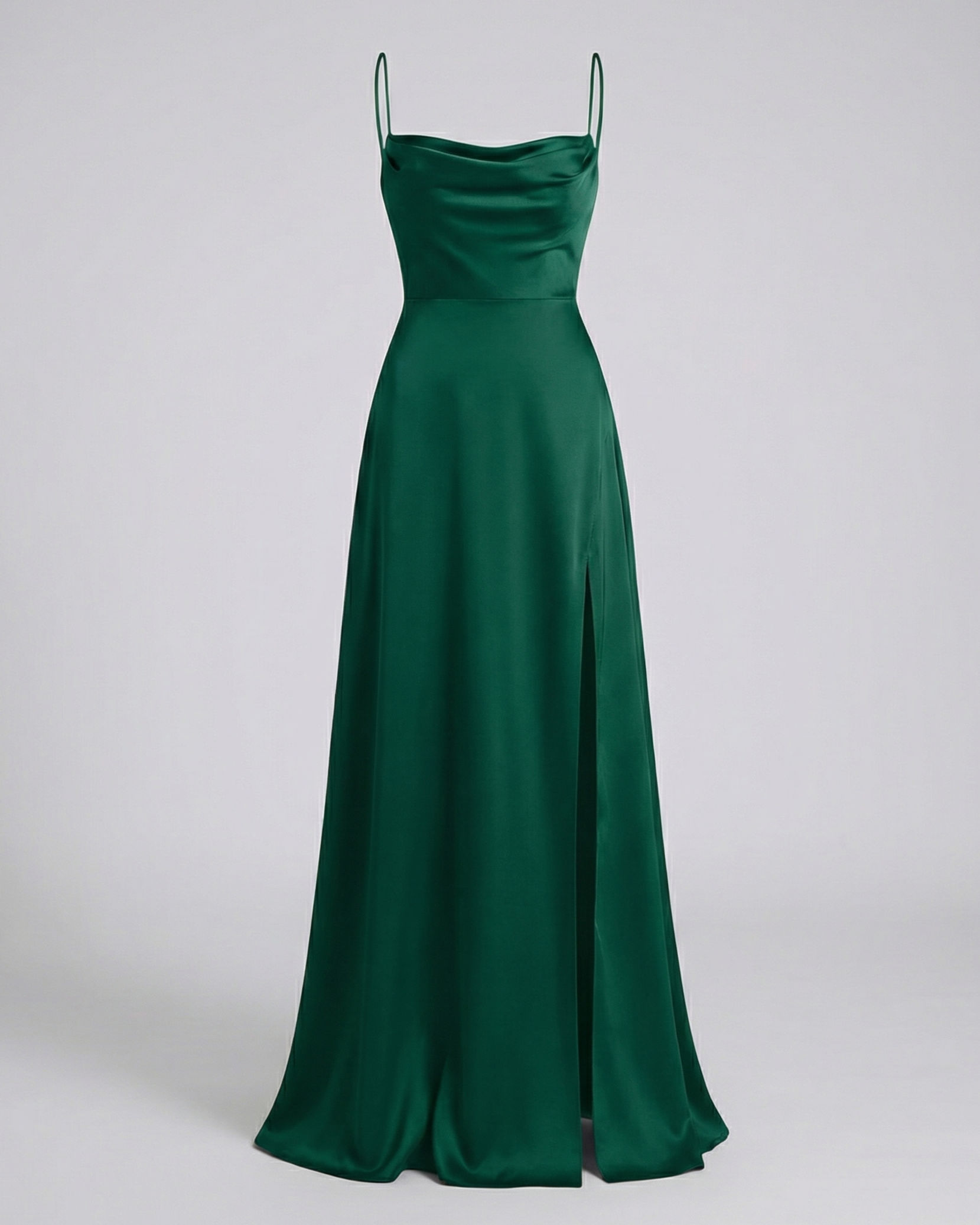 Women Satin Cowl Neck Maxi Dress Formal Evening Gown - Image 7