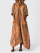 Women's Cotton Boho Maxi Dress with Pockets