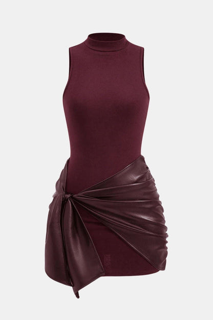 Izza – Tie Front Sleeveless Mini Dress - Image 8
