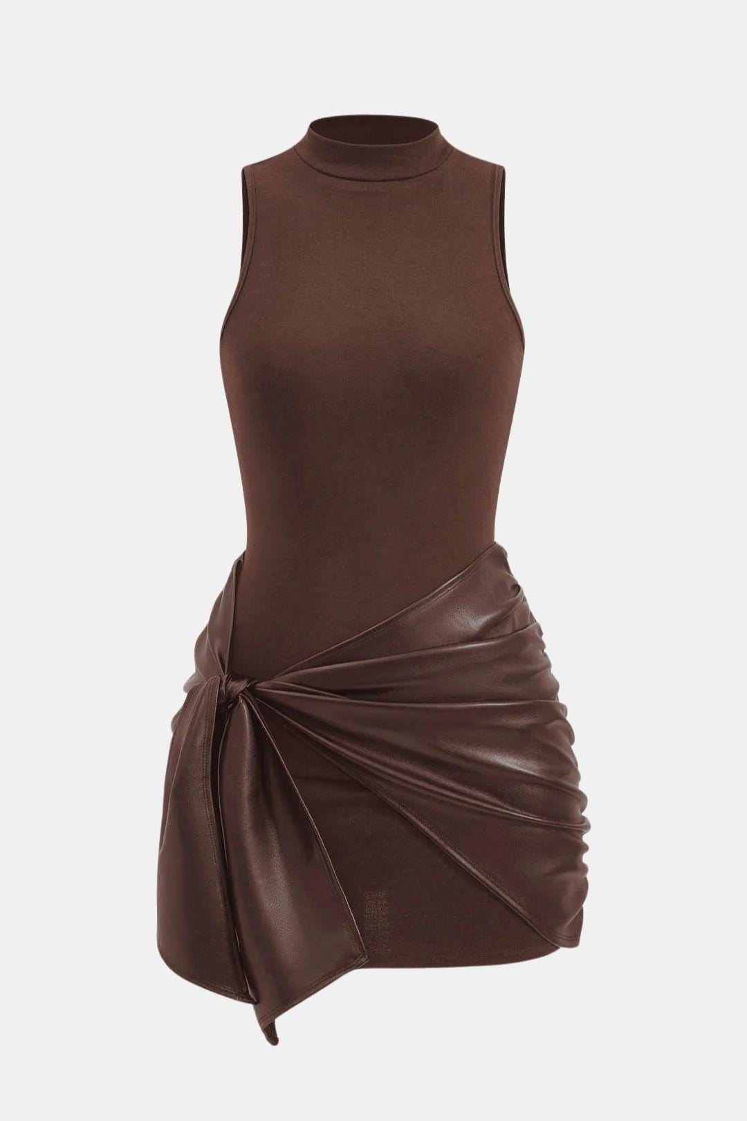 Izza – Tie Front Sleeveless Mini Dress - Image 10
