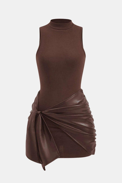 Izza – Tie Front Sleeveless Mini Dress - Image 10