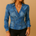 Zeraphine - Blusa de mujer con escote cruzado y detalle fruncido
