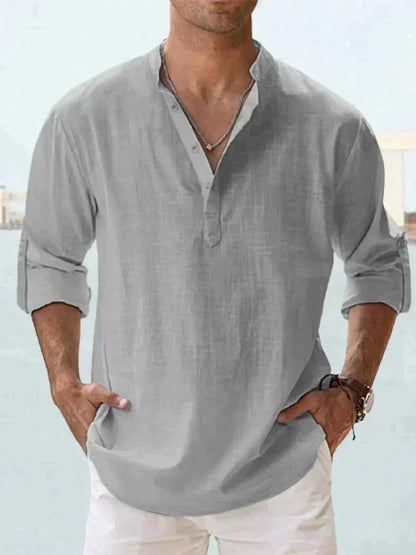 Men's Lightweight Linen Button-Down Shirt - Image 5