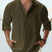 Men's Lightweight Linen Button-Down Shirt - Image 11