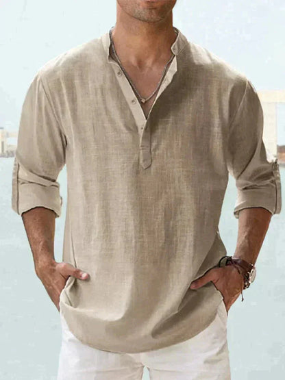 Men's Lightweight Linen Button-Down Shirt - Image 4