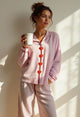 Orianna – Comfortable Women Two Piece Pajama Set Heart Button