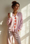 Orianna – Conjunto de pijama cómodo para mujer de dos piezas con botones en forma de corazón